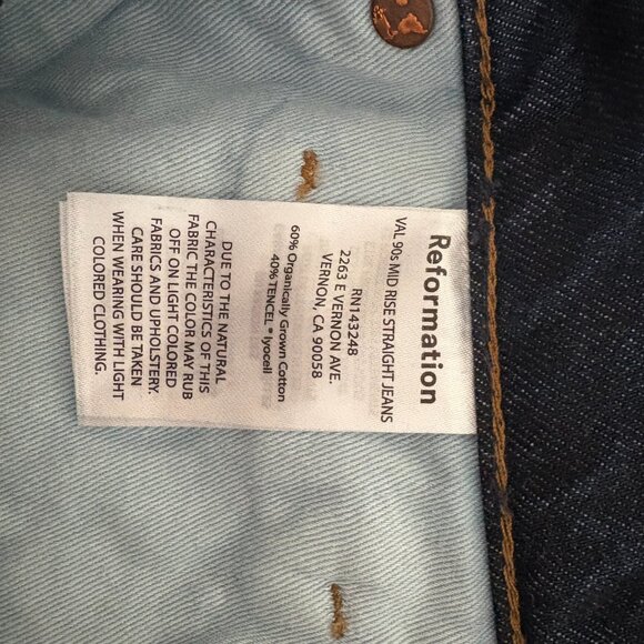 Reformation Val 90s Mid Rise Straight Jeans - Picture 6 of 6